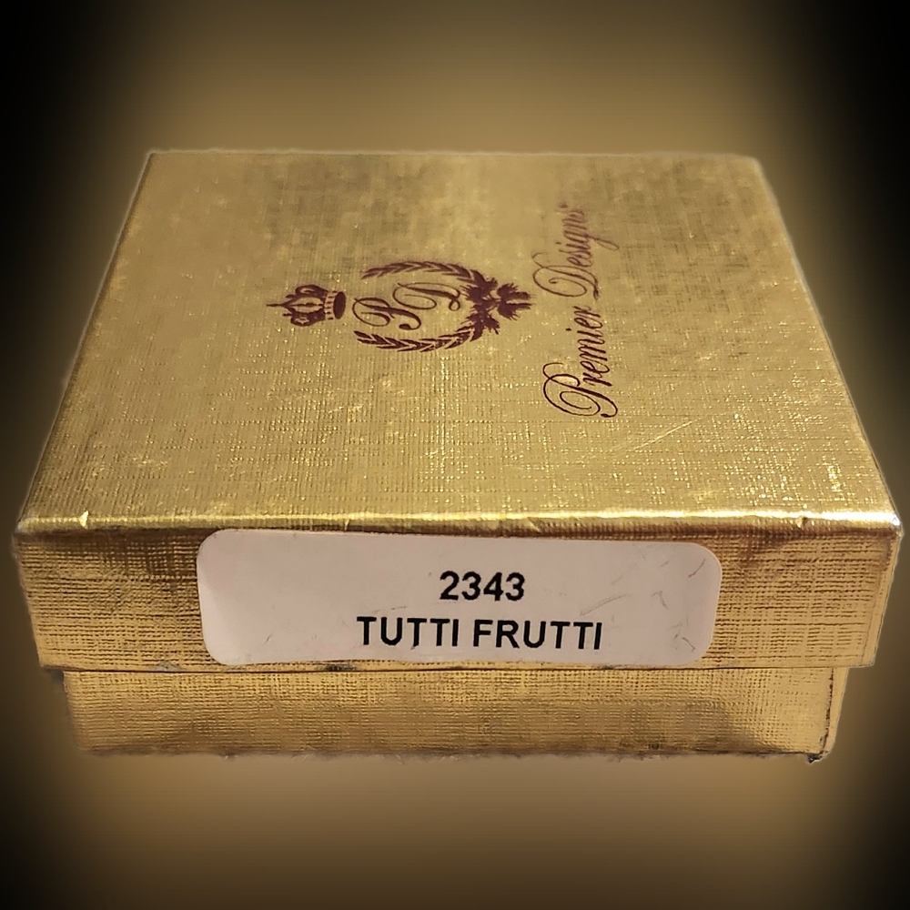 Vintage Premier Designs "Tutti Frutti" Earring & Necklace Set (in original box) - Picture 5 of 8